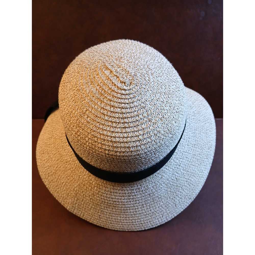 FURTALK Womens Straw Sun Hat Wide Brim Beach Summer Bow Cap Beige Large - Picture 5 of 8